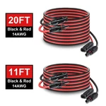 Mhpowos 11.5FT 20FT Solar Panel Extension Cable Cord 14 Awg Flexible Wire New. Price: $26.99.