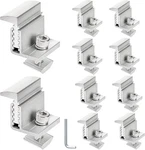10 Pcs 35-50MM Adjustable Solar Panel End Clamp Mounting Brackets, Anodized Alum New. Price: $27.86.
