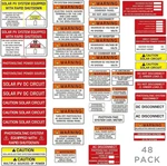 48 Pack Pv Solar System Install Label Kit,photovoltaic Safety Stickers,photovolt New. Price: $16.88.