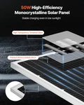 50W 12V Solar Battery Trickle Charger Maintainer, Mono Panel New. Price: $71.99.