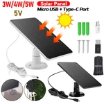 Solar Battery Charger Micro Usb+type-c Charging Panel For Security Camera New. Price: $37.80.