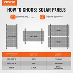 Vevor 41-INCH Solar Panel Mounting Brackets, To 90 Adjustable Tilt New. Price: $50.64.