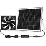 Pqins 7.1" Large Solar Greenhouse Fan, 25W Powered Vent Exhaust And Intake New. Price: $71.89.