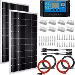 200W Solar Panel Kit For Rv/boat/home - 2X100W Monocrystalline + Controller New. Price: $449.99.