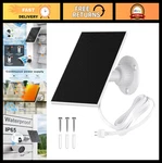 "solar Panel For Outdoor Security Camera, IP65 Waterproof, 360 Adjustable, 13FT New. Price: $35.99.