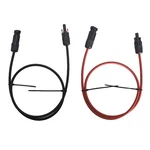 Pair 3 Feet Black + Red Solar Panel Extension Cable Wire Connector 10 Awg New. Price: $9.20.