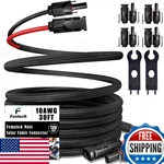 Feotech 30FT Solar Extension Cable, 10AWG, IP67, Female/male Connectors New. Price: $83.18.