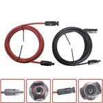 Pair Feet Black + Red Solar Panel Extension Cable 10AWG Wire Connector New. Price: $14.82.