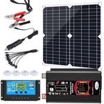 Complete Solar Panel Kit 6000W Power Generator 100A Home 110V Grid System New. Price: $90.98.