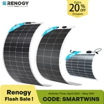 Renogy 200W 100W 50W Monocrystalline Flexible Solar Panel For Rv Camper Boathome New. Price: $277.19.
