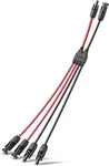 Bougerv Solar Parallel Connectors For 2 Panels, 4 Y Branch 10AWG Adap New. Price: $14.99.