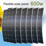 Asunerge Flexible Solar Panel 100W-600W Monocrystalline Waterproof 12V For Rv. Price: $142.05.
