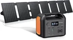 Portable Power Station With 55W Solar Panel, 299WH LIFEPO4 Backup Battery 300W New. Price: $476.99.