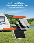 30W 12V Solar Panel Battery Charger, Trickle Maintainer New. Price: $51.99.