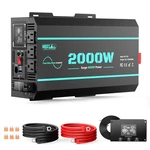Hqst 2000W 12V Pure Sine Wave Inverter With Lcd Display And Wired Remote Control. Price: $169.99.