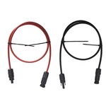 Pair 10 Awg 3 Feet Black + Red Solar Panel Extension Cable Wire Connector New. Price: $10.78.