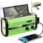 Dual Solar Panel Emergency Weather Radio With 5000MAH Power Bank, Noaa, Am/fm, New. Price: $59.99.