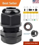 IP68 Waterproof Cable Glands - 25 Adjustable Nylon Connectors For Security New. Price: $27.99.