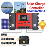 Lineba 100A 12V/24V/48V Pwm Solar Charge Controller Lcd Regulator For Battery New. Price: $28.99.