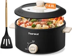 4L Large Electric Hot Pot Skillet With Non-stick Coating And Dual Power Control New. Price: $58.99.