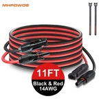 11.5 Ft 14 Awg Solar Panel Extension Cable Pv Wire Connector Flexible New. Price: $16.99.