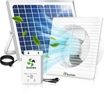 Solar With Battery, 8" Powered Fans For Shed 25W Inch, White New. Price: $127.70.