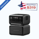 Ecoflow 858WH River 3 Plus Portable Power Station With EB600 Extra Battery Certified. Price: $398.75.