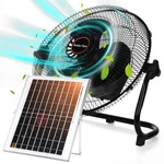 15000MAH 12 Inch Solar Panel Powered Fan, Or Ac Charger Po... New. Price: $124.16.
