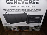 Geneverse Homepower One Pro + 2X 100W Solar 1210WH LIFEPO4 Generator Brand New. Price: $549.97.