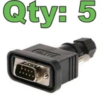 (qty 5) New Amphenol SDB9-09BMMA-SL7001 Sealed IP67 Male Connector. Price: $19.50.