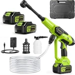 Kepeak Cordless Portable Washer, 1450PSI With 6-IN-1 Nozzle & 2 Batteries New. Price: $59.98.