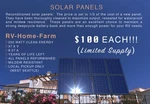 250 Watt 36.7V 8.27A Solar Panels Used. Price: $100.00.