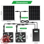 Blessny 5.5" Solar Fan Kit 2 Weatherproofed 50W Chicken Coop Greenhouse Shed New. Price: $129.99.