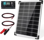 Solar Panel 12V Monocrystalline Waterproof Kit 20W, Black. Price: $43.46.