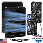Riakrum Set Pcs 15W 12V Solar Powered Dual Fan Kit, Waterproof Exha New. Price: $95.99.
