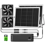 Pqins 7.1" Solar Fan With Battery, 25W X Large Powered Rechargeable F... New. Price: $139.99.