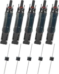 Jtron 5 Pcs Pv Solar Panel Connector Male/female 10A Builtin Diode Inline Fus... New. Price: $21.15.