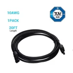 20 Ft. 10 Awg Solar Panel Extension Cable With And Female Connectors New. Price: $30.01.