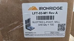 Ironridge Slotted L-foot LFT-03-M1 Rev Silver Metal Solar Panel Mount 100 Pack New. Price: $300.00.