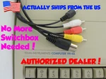 Composite Video & Audio Tv Din Cable For Texas Instruments TI-99/4A TI994A New. Price: $64.99.