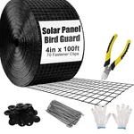 Hoqqf 4IN X 100FT Solar Panel Bird Guard 1/2" Black Pvc Mesh Galvanized Rust-r New. Price: $59.36.
