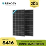 Renogy 2PCS N-type 320 Watt Monocrystalline Solar Panel Pv Off-grid Power Module New. Price: $519.99.