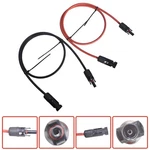 Pair 3 Feet 10 Awg Black + Red Solar Panel Extension Cable Wire Connector New. Price: $9.13.