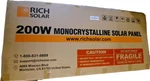 Rich Solar RS-M200 200W Monocrystalline Panel New Box!!. Price: $139.00.