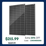 Hqst 400W Bifacial Solar Kit 200W N-type Compact Panels New. Price: $269.99.