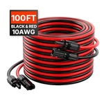 Svopes 100 Ft Solar Panel Extension Cable 10AWG Waterproof MC4 Connectors Open. Price: $106.75.