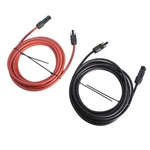 Pair 25 Feet Black And Red 12AWG Solar Panel Extension Cable Wire Connector New. Price: $23.77.