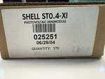 Quantity 170 Pcs Shell ST0.4-XI Photovoltaic Minimodule Cell, 2.38" New. Price: $140.00.