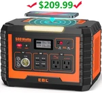 Ebl 519WH Portable Power Station 500W Home Backup Battery New. Price: $429.98.