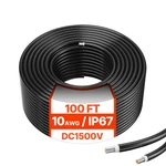 100FT Solar Panel Extension Cable 10AWG Waterproof Pv 6MM Black New. Price: $107.01.